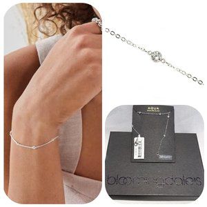 NWT AQUA Sterling Silver Thin Chain Bracelet